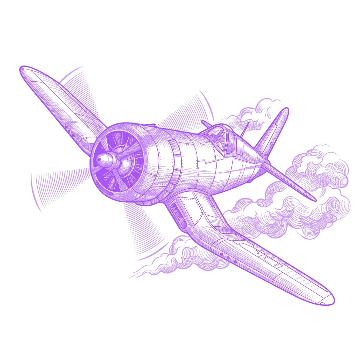 Airplane Tattoo Stencil