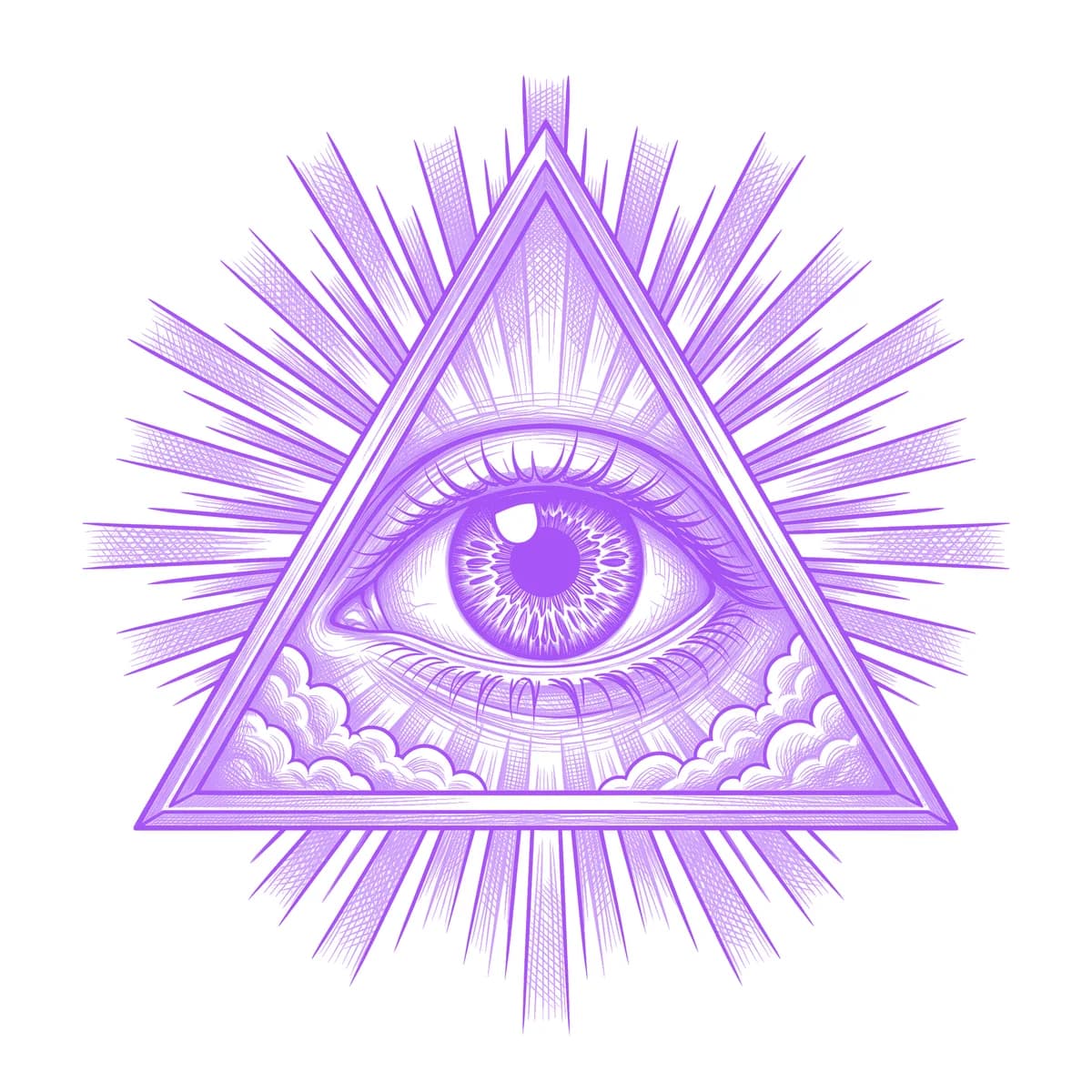 All-Seeing Eye Tattoo Stencil