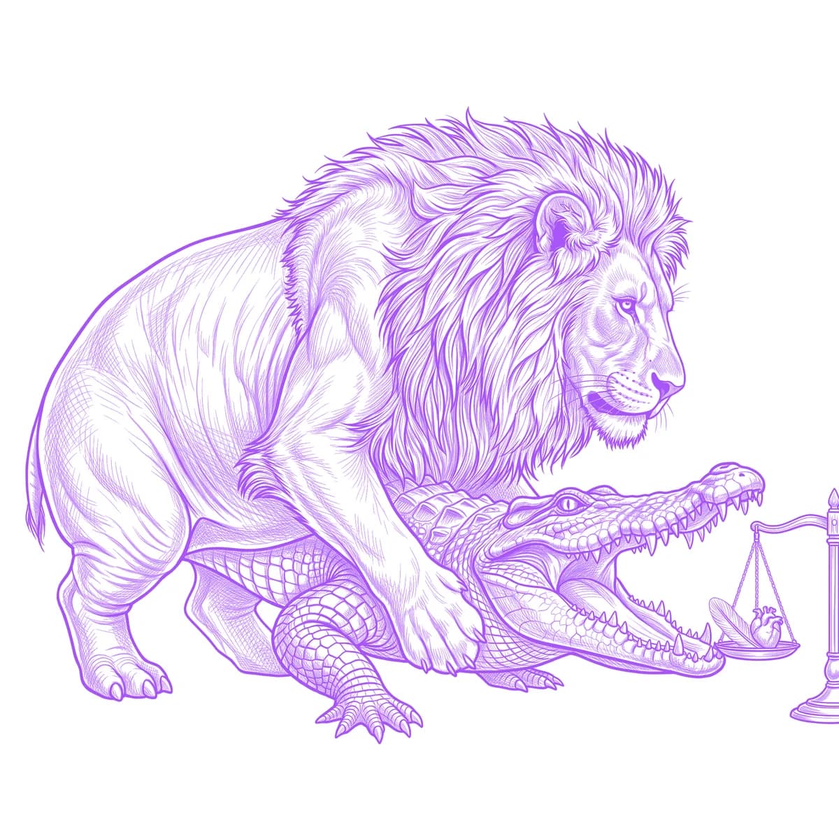 Ammit Tattoo Stencil