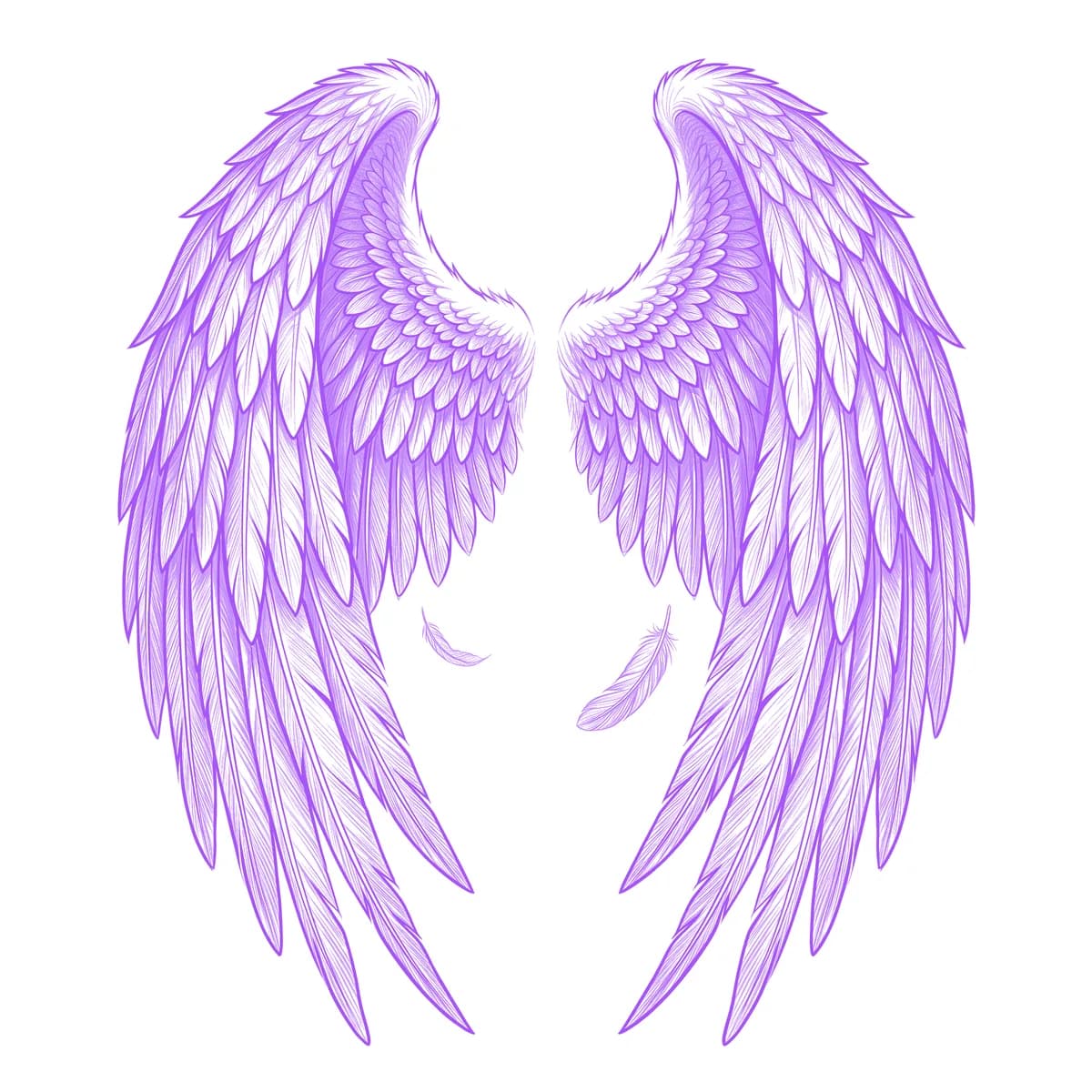Angel Wings Tattoo Stencil