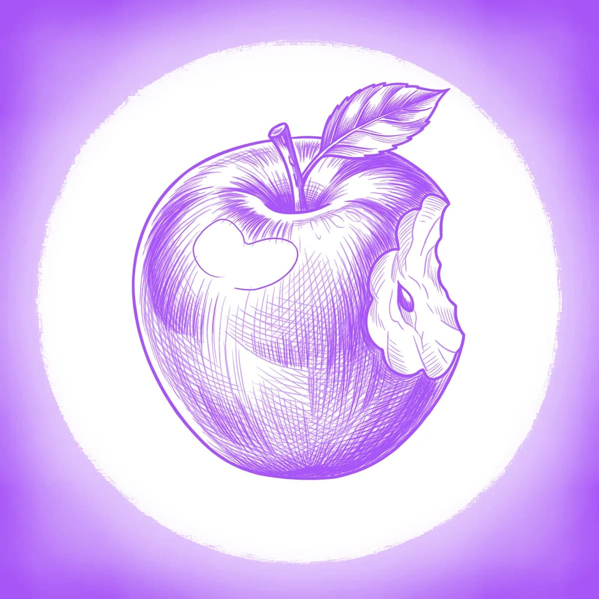 Apple Tattoo Stencil