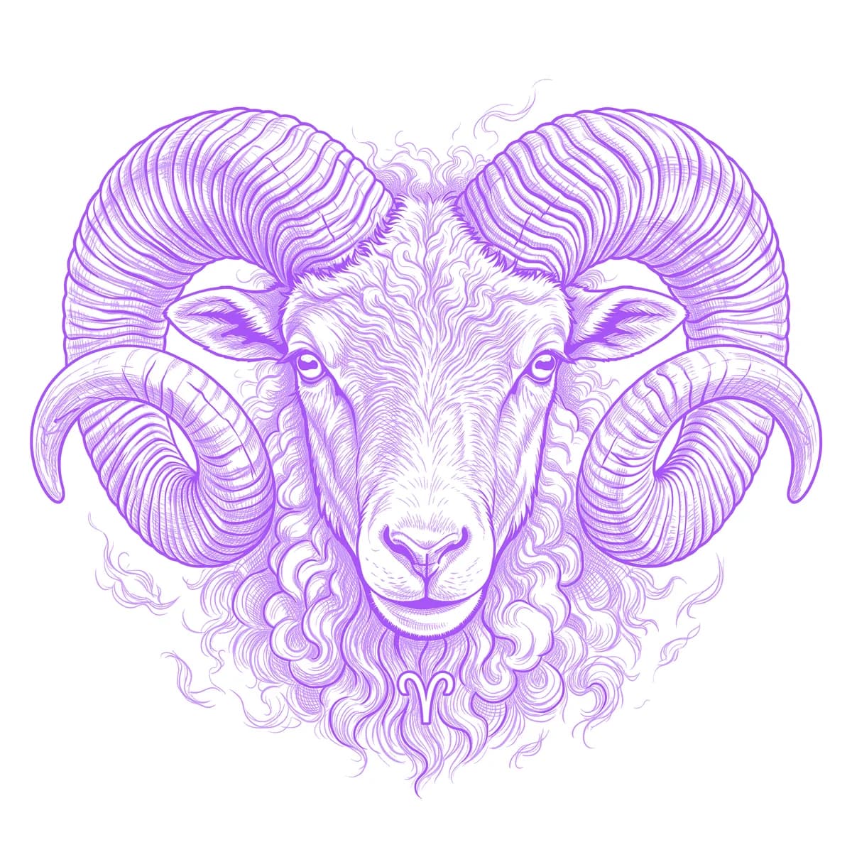 Aries Tattoo Stencil