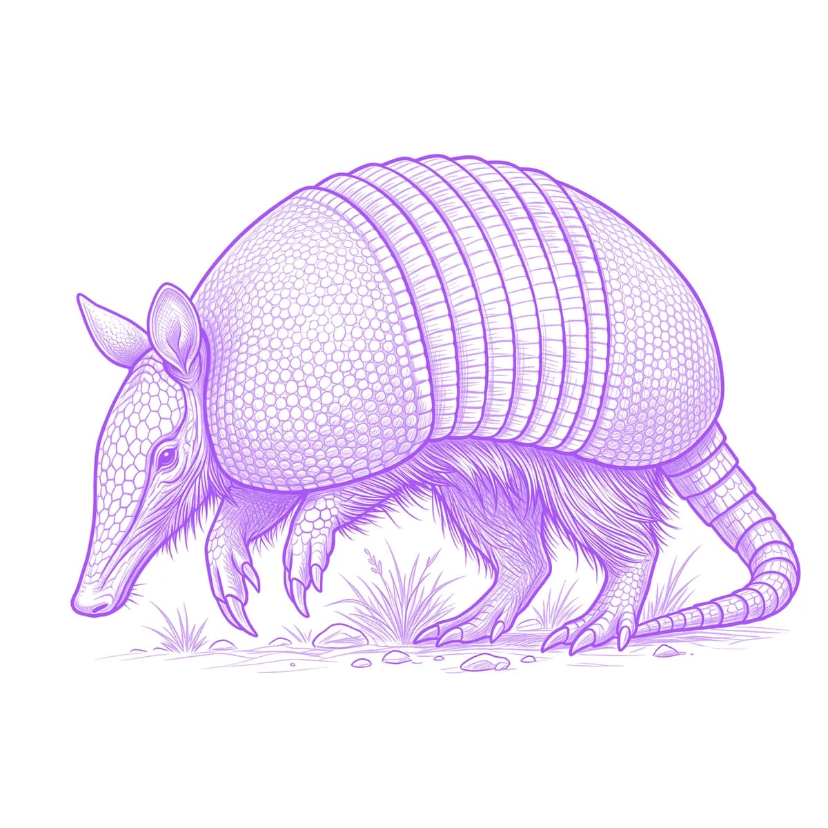 Armadillo Tattoo Stencil