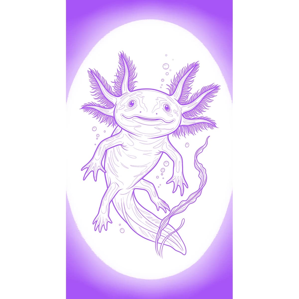 Axolotl Schablone