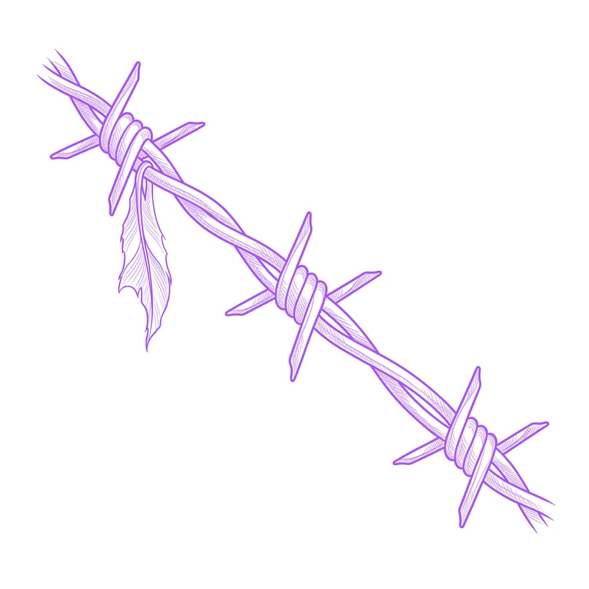 Barbed Wire Tattoo Stencil