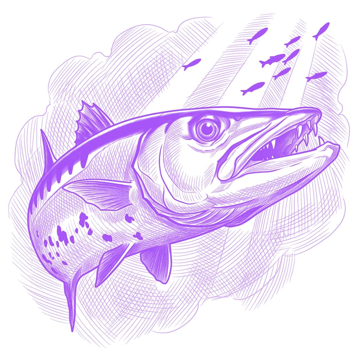 Barracuda Tattoo Stencil