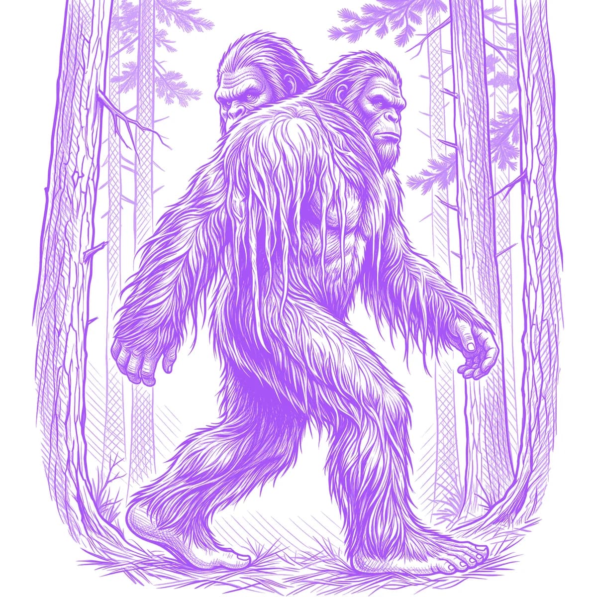 Bigfoot Tattoo Stencil