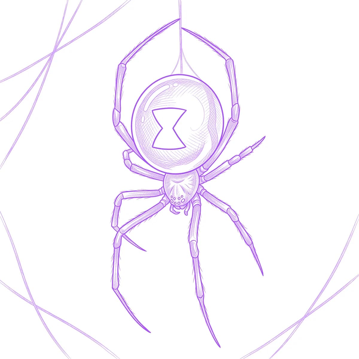 Black Widow Spider Tattoo Stencil