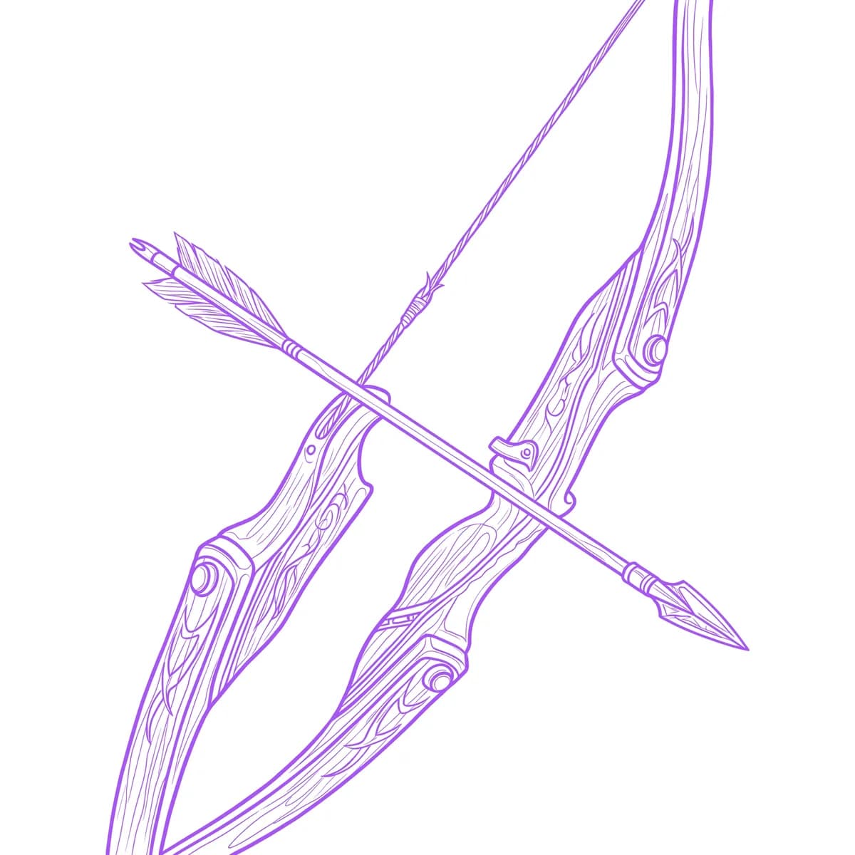 Bow and Arrow Stencil