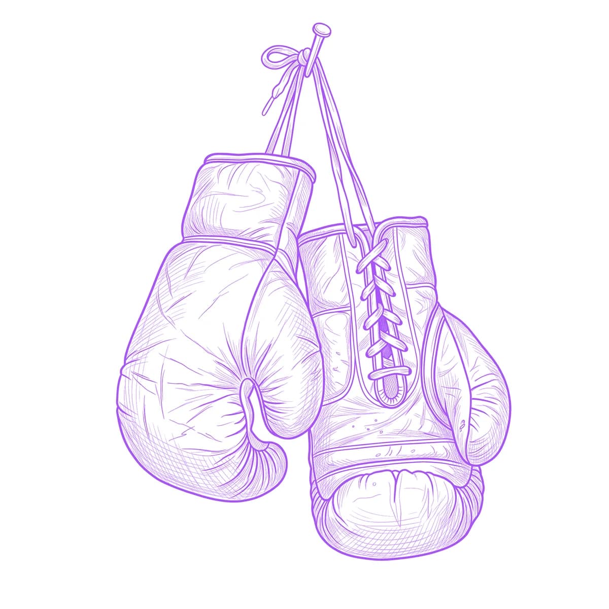 Boxing Gloves Tattoo Stencil