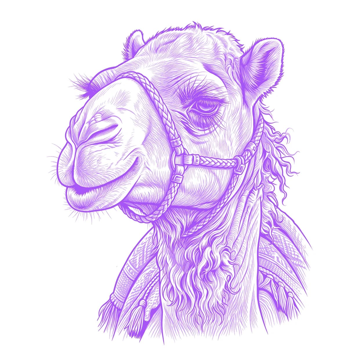 Camel Tattoo Stencil