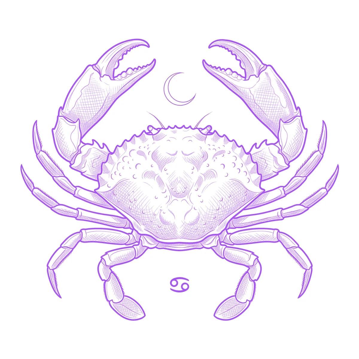 Cancer Zodiac Tattoo Stencil
