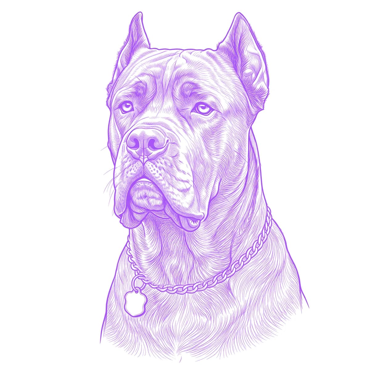 Cane Corso Tattoo Stencil