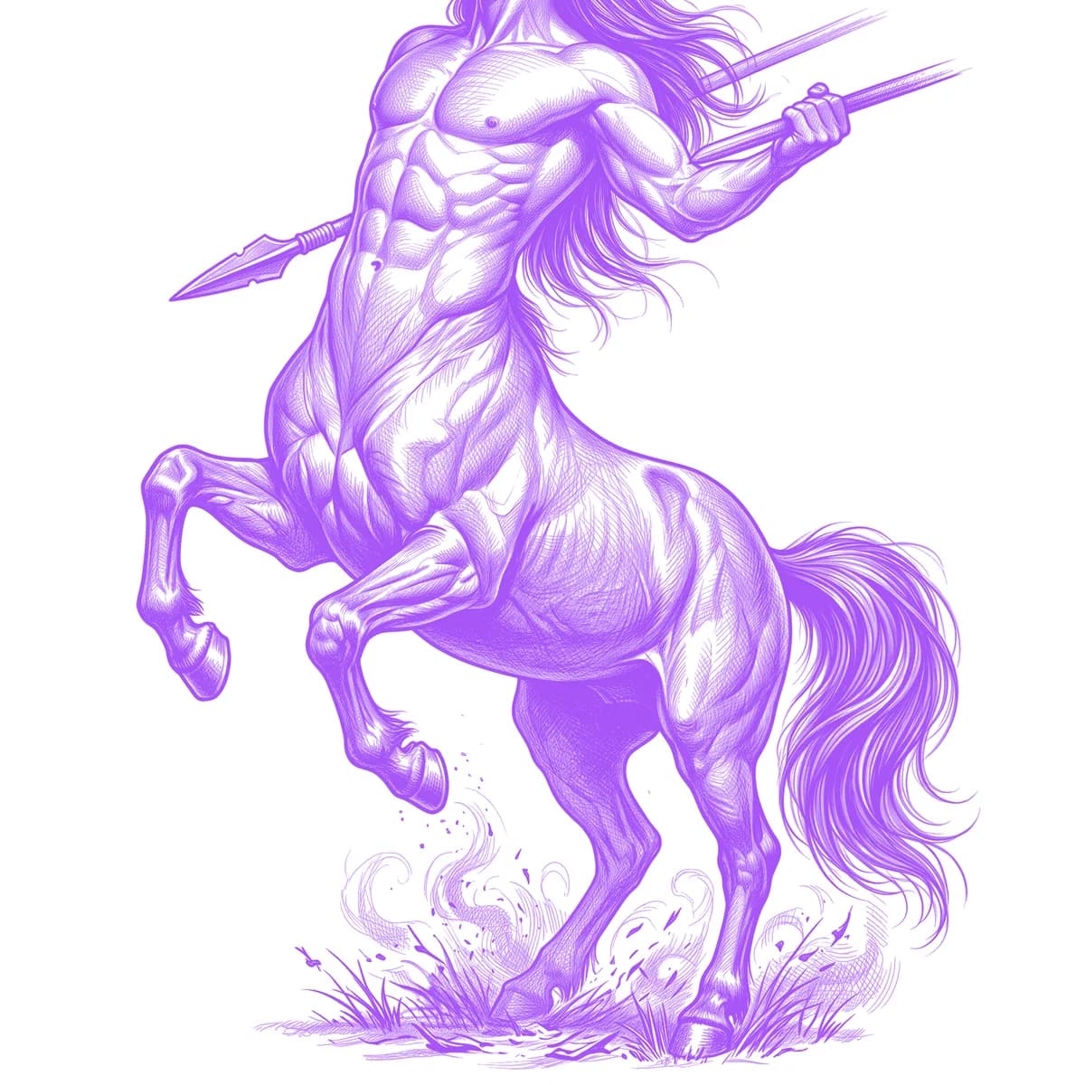 Centaur Tattoo Stencil