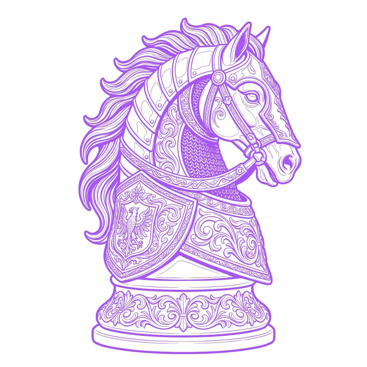 Chess Knight Stencil