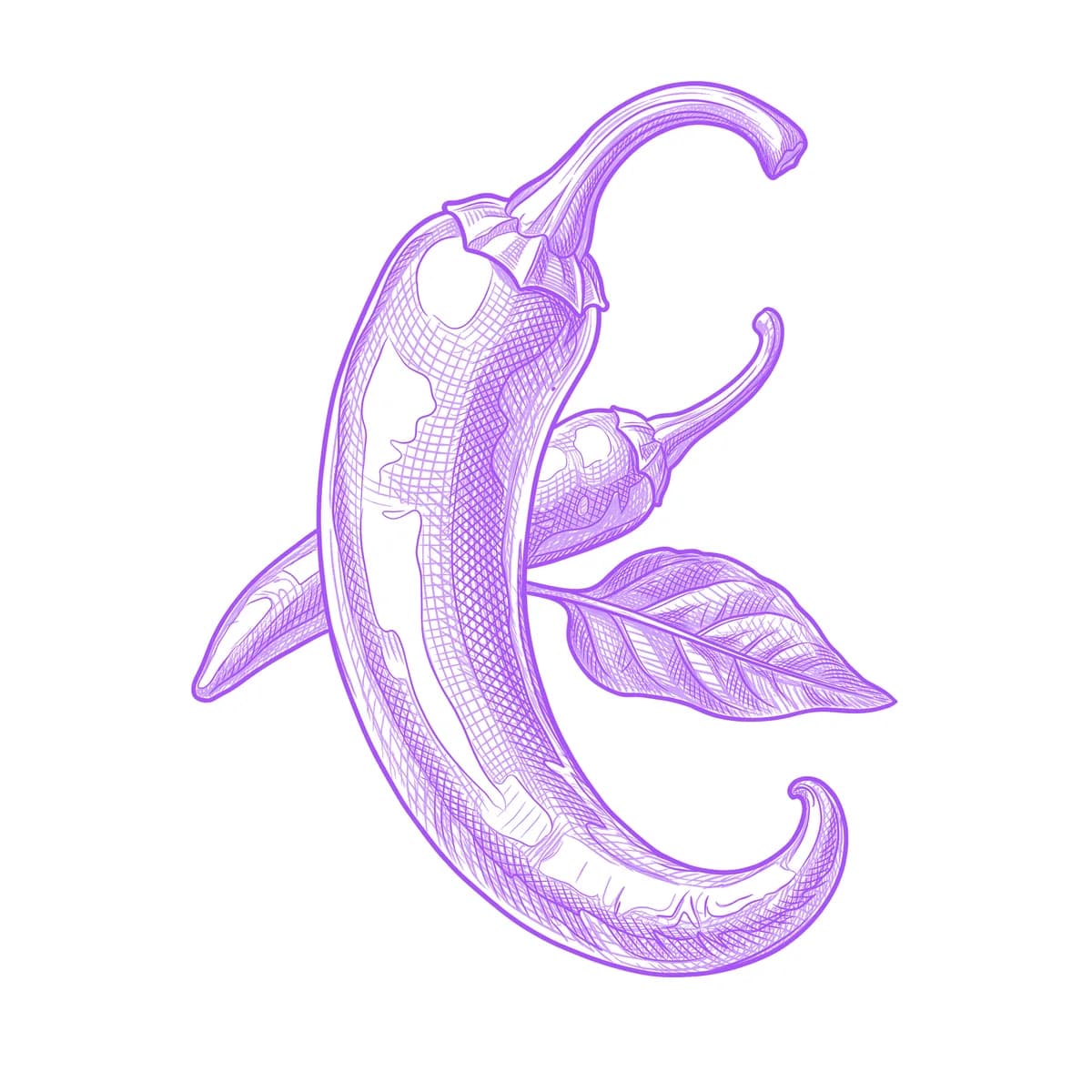 Chili Pepper Tattoo Stencil