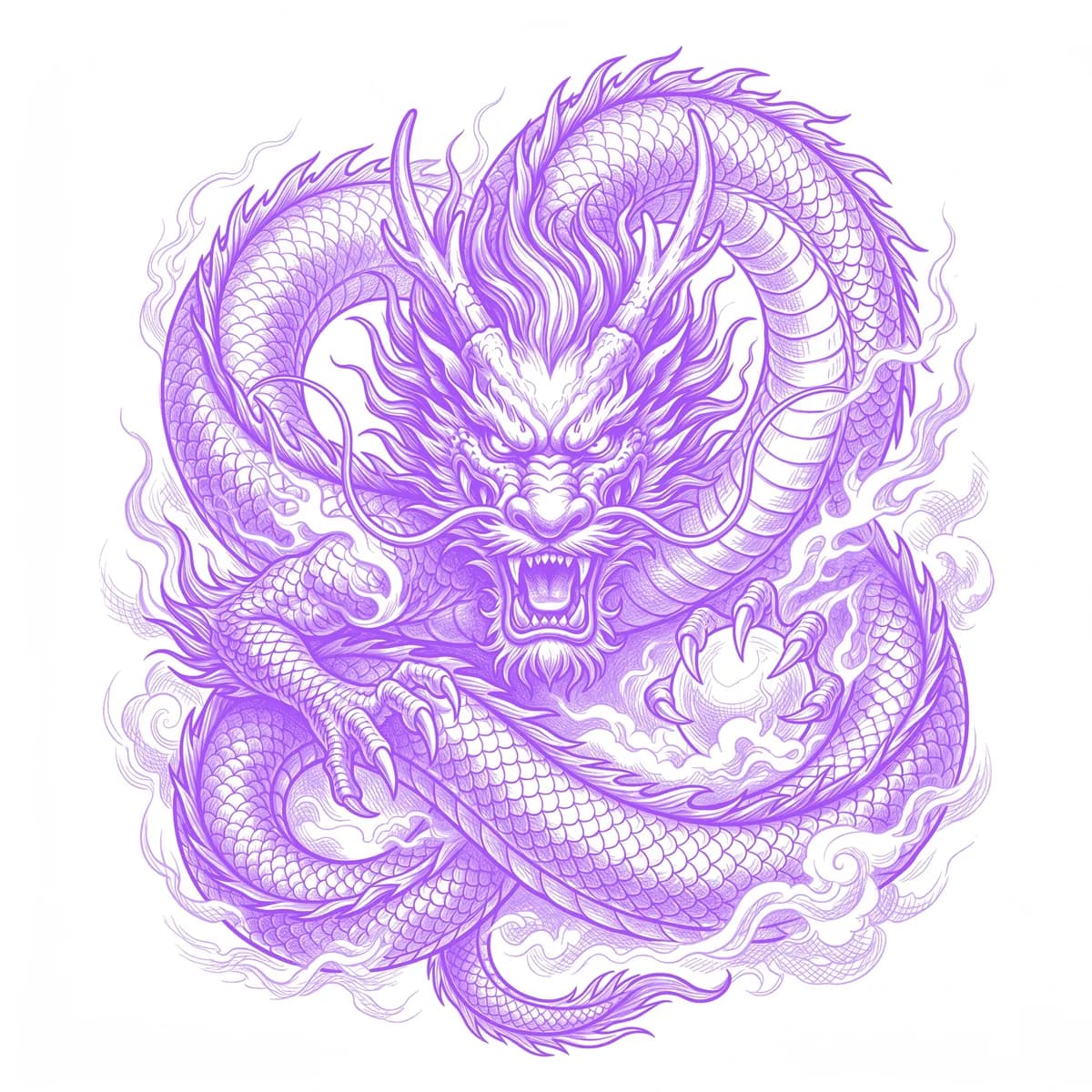 Chinese Dragon Stencil