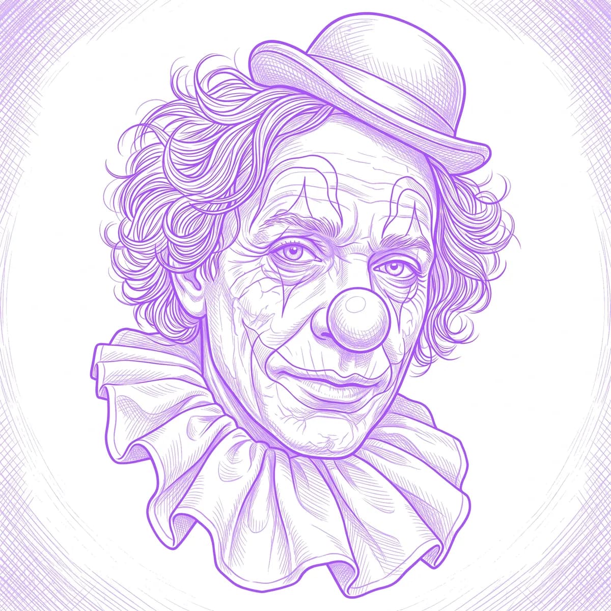 Clown Schablone