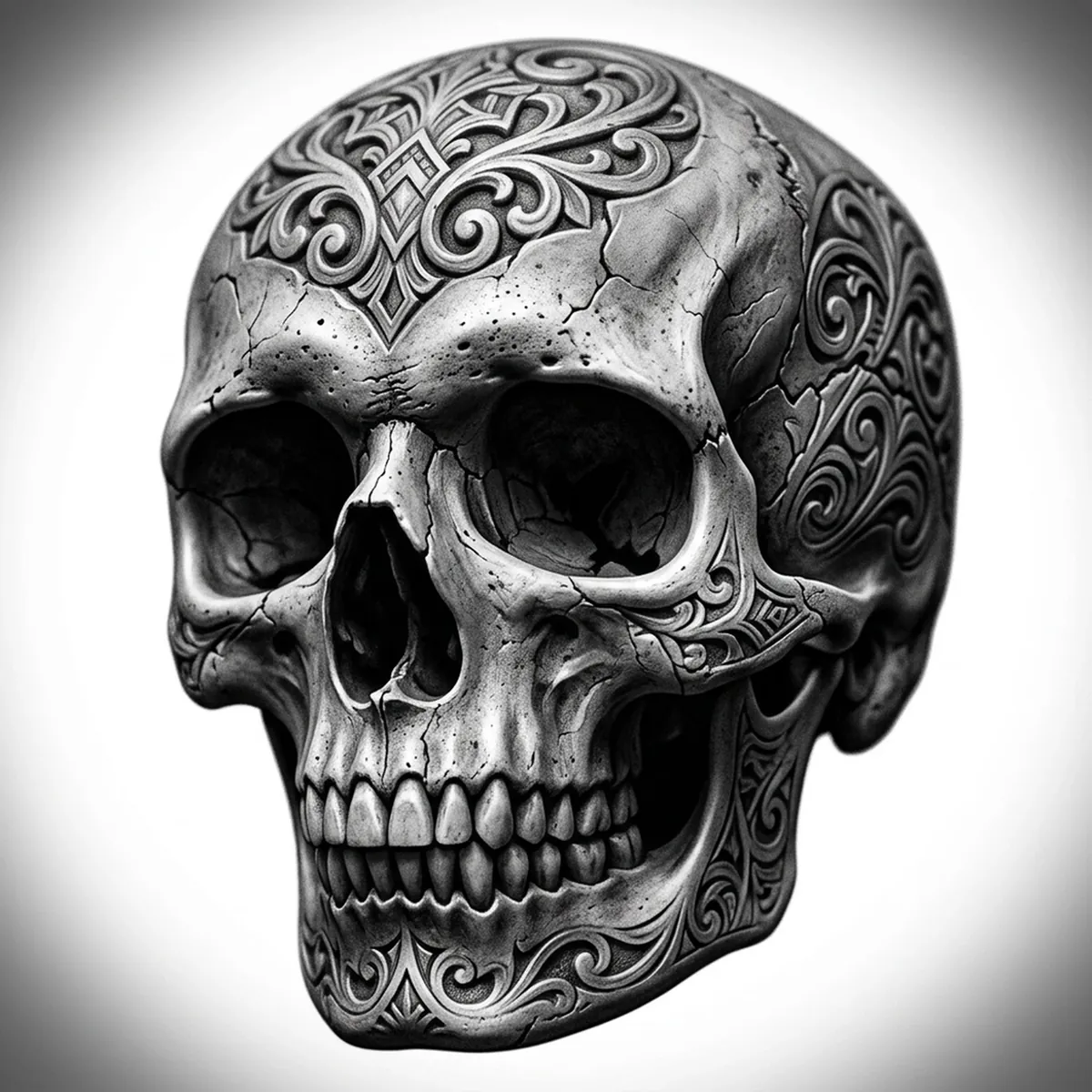 Gesprungener Totenkopf Referenz