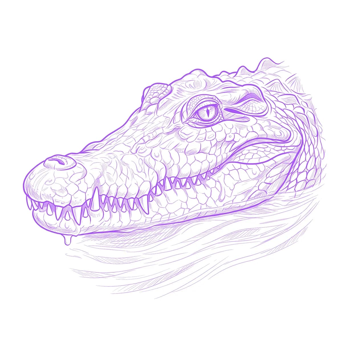 Crocodile Stencil