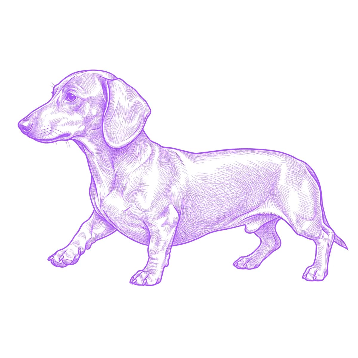 Dachshund Tattoo Stencil
