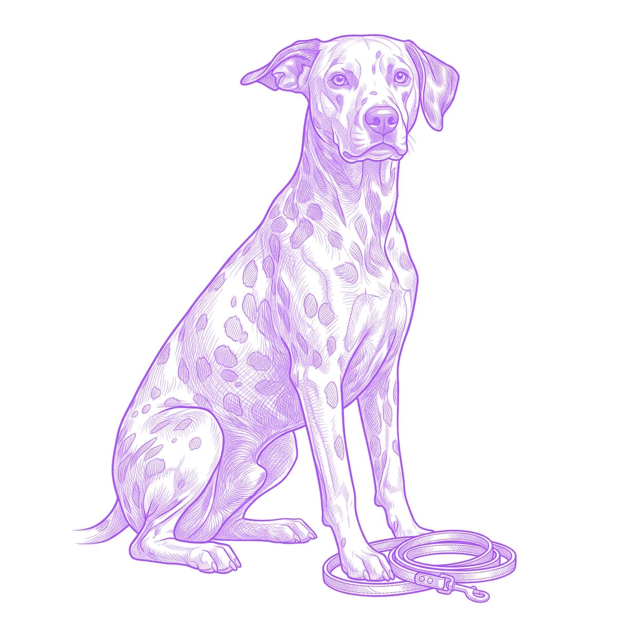 Dalmatian Tattoo Stencil
