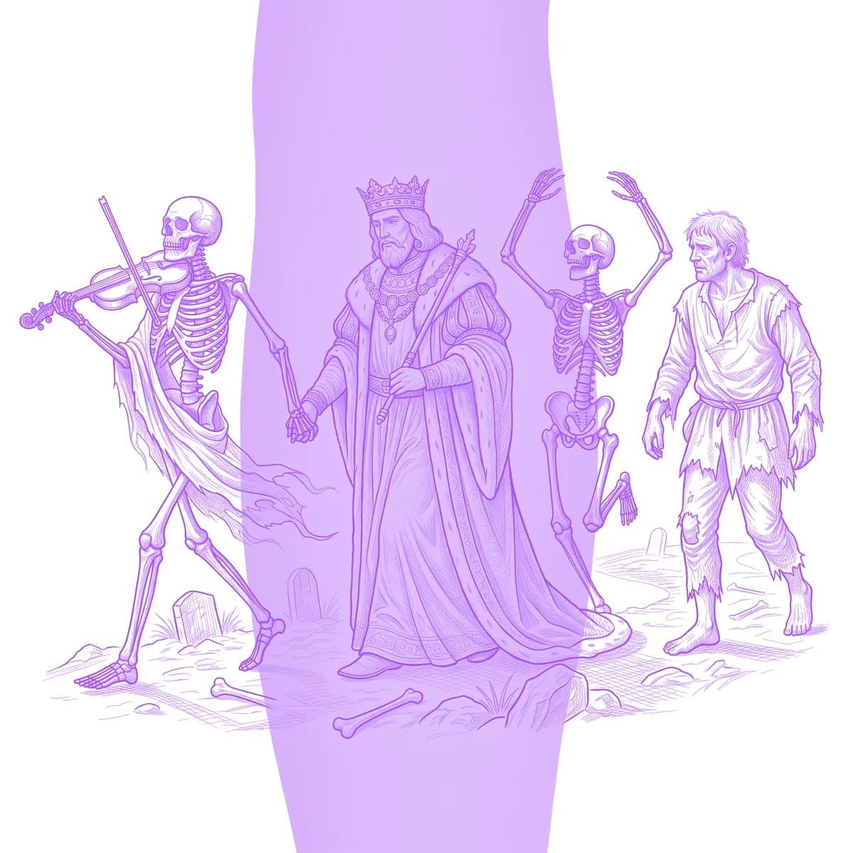 Danse Macabre Tattoo Stencil