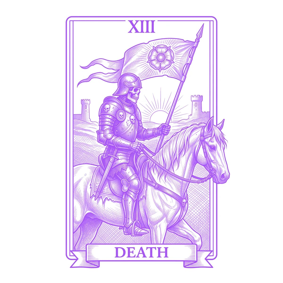 Death Card Tattoo Stencil