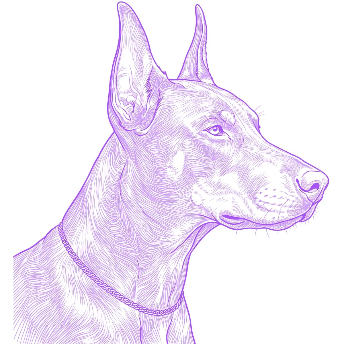 Doberman Tattoo Stencil