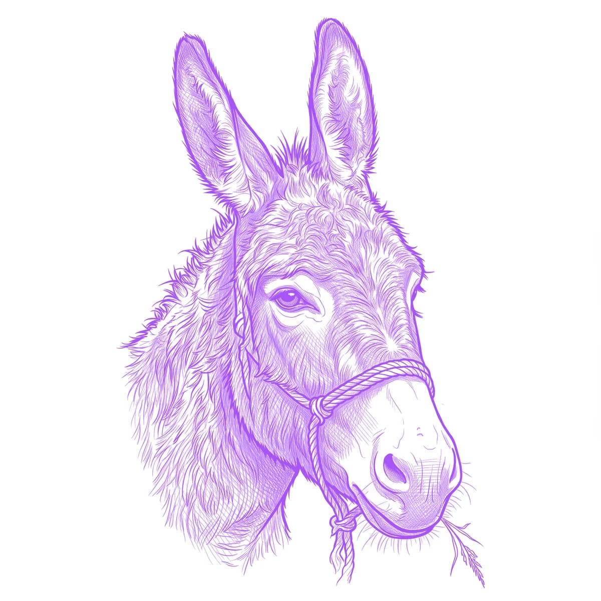 Donkey Tattoo Stencil