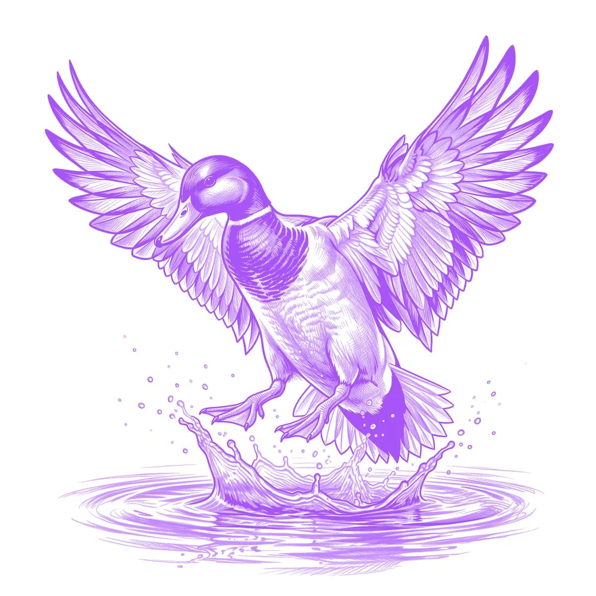 Duck Tattoo Stencil