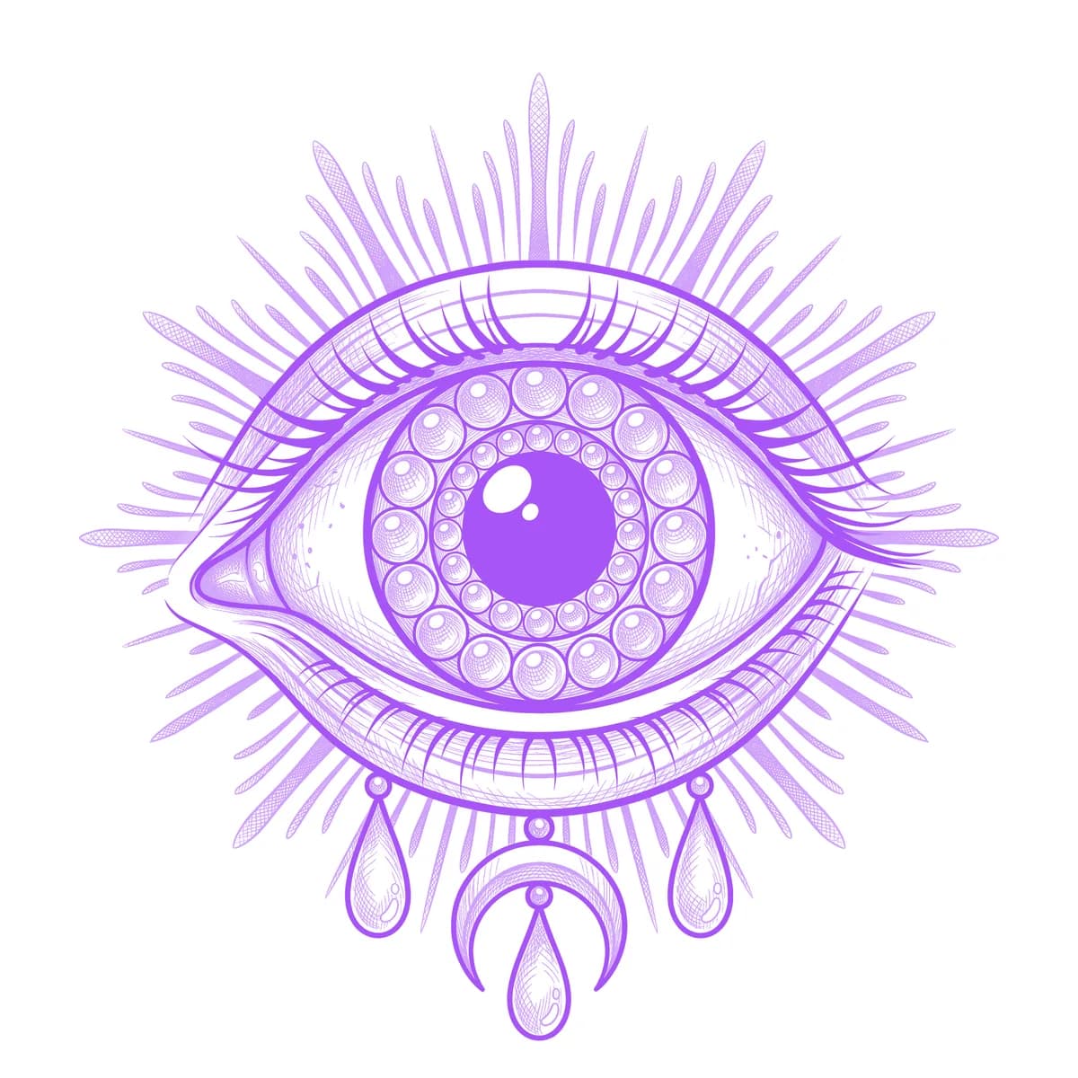 Evil Eye Tattoo Stencil