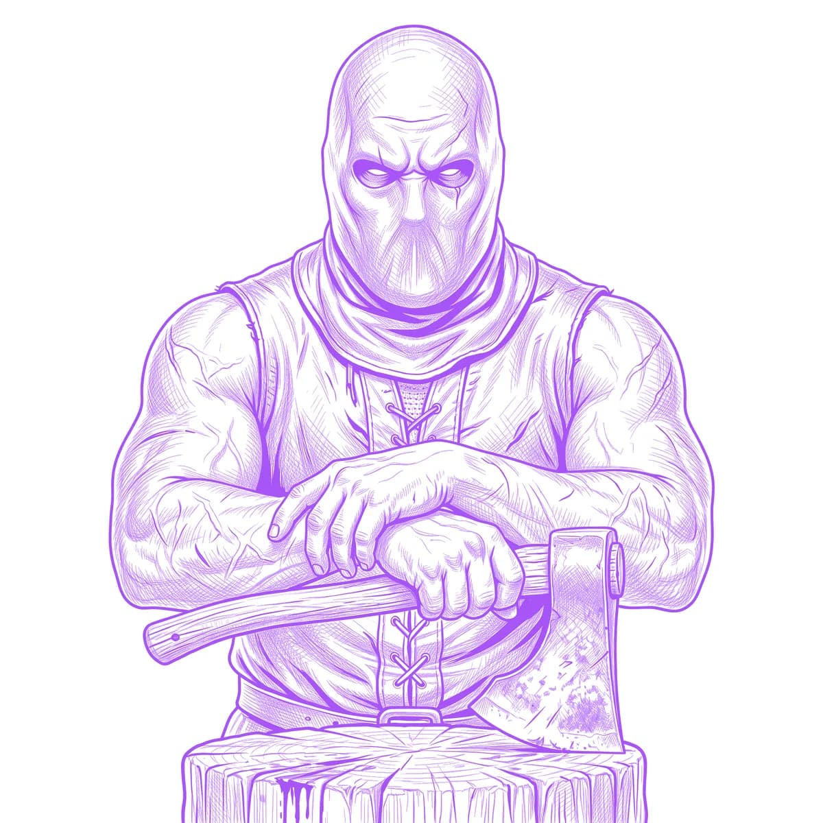 Executioner Tattoo Stencil