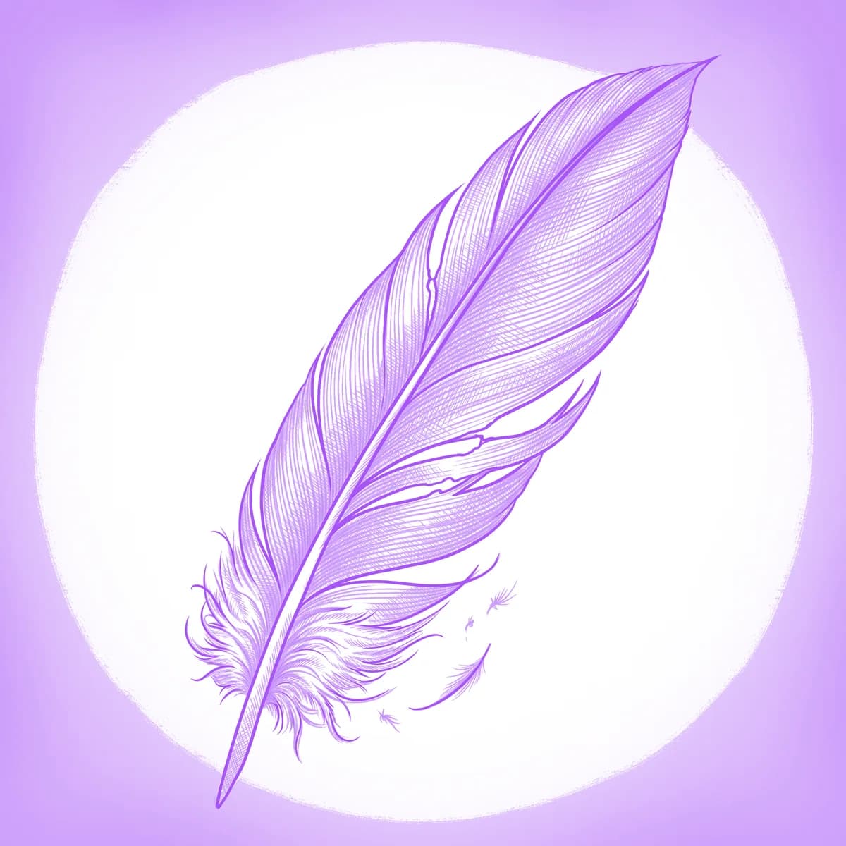 Feather Tattoo Stencil