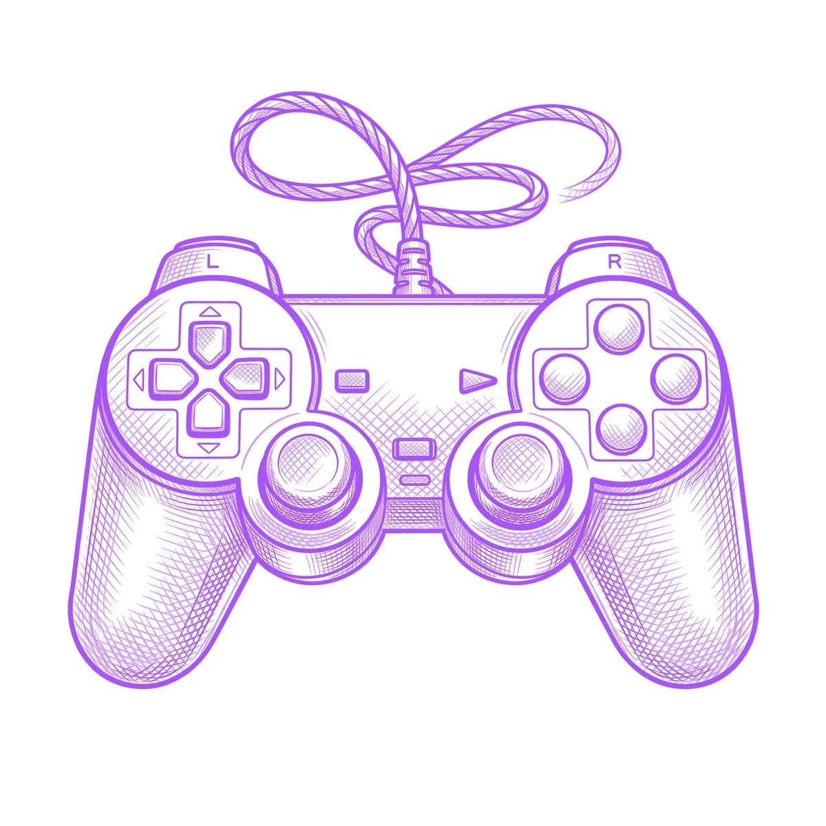Game Controller Tattoo Stencil