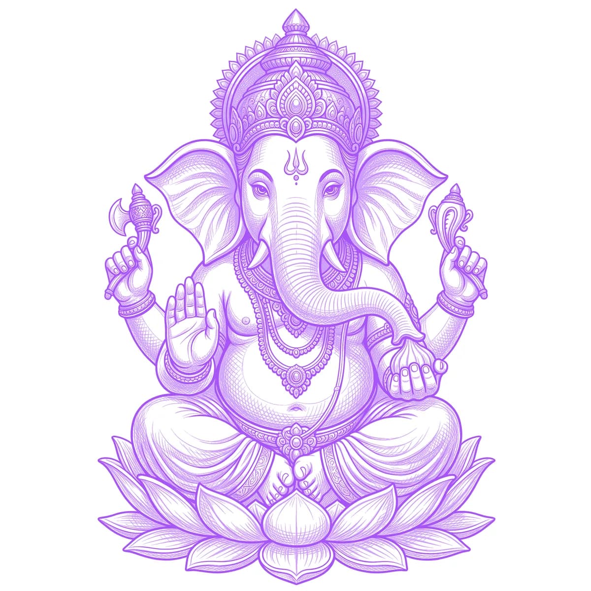 Ganesha Tattoo Stencil