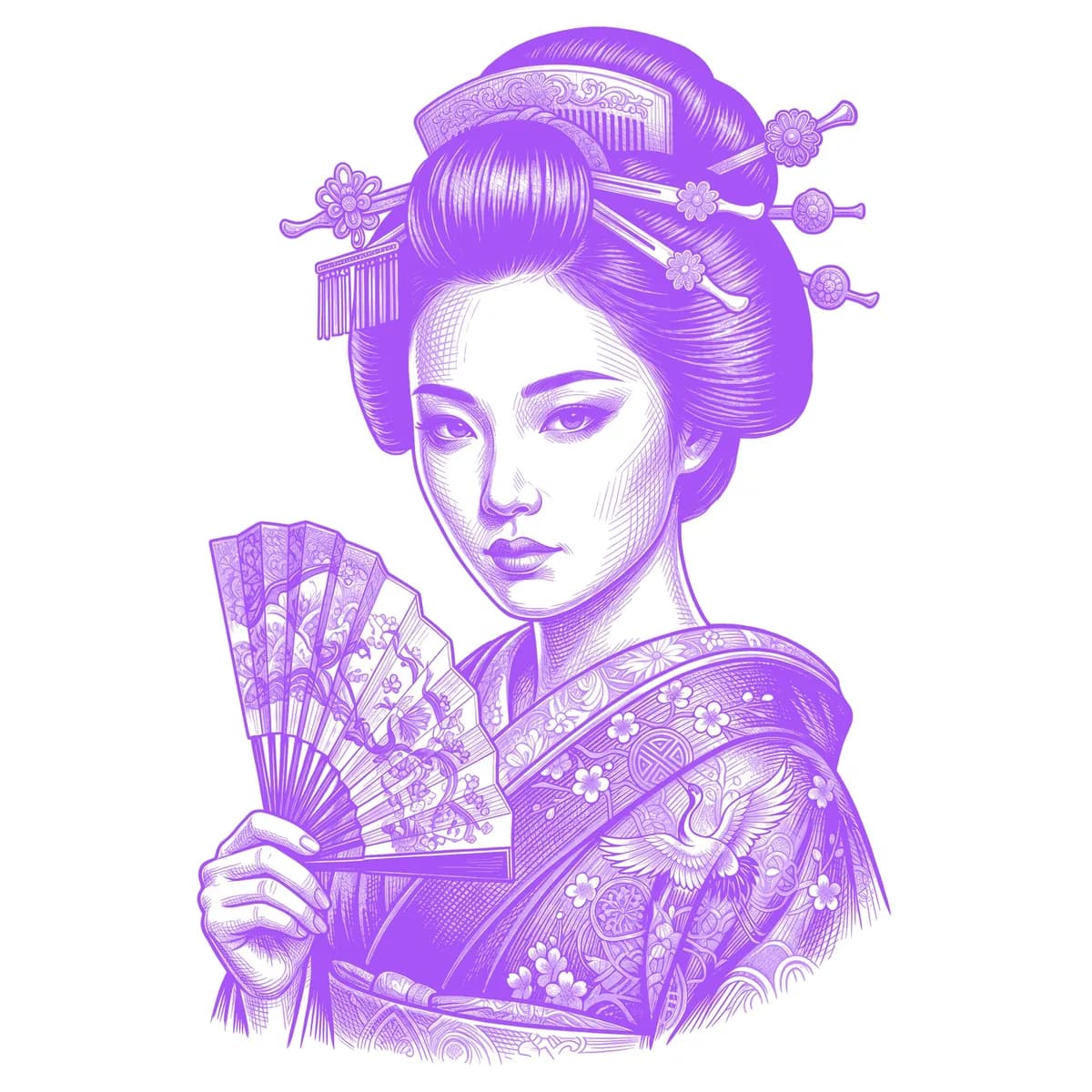Geisha Stencil