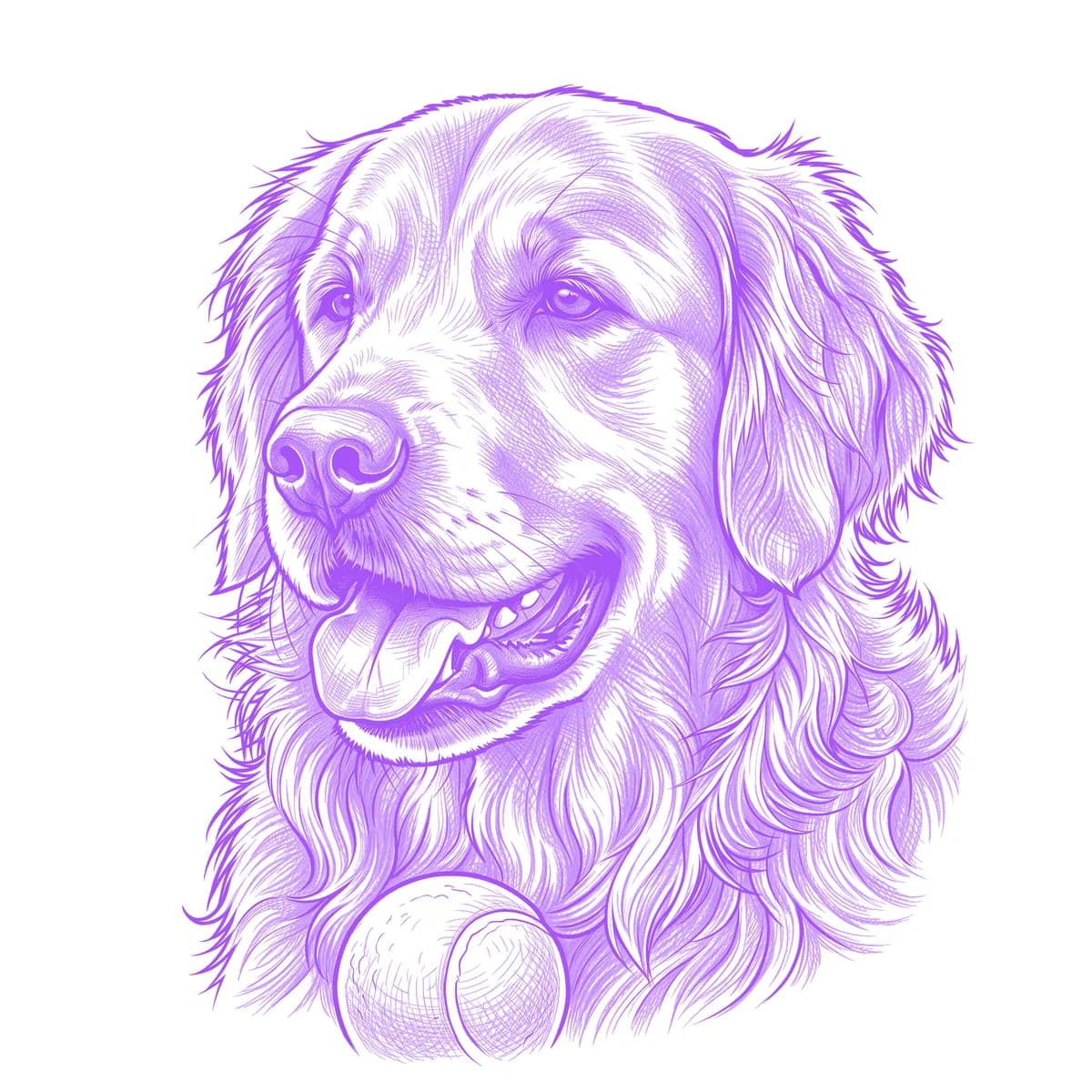 Golden Retriever Tattoo Stencil