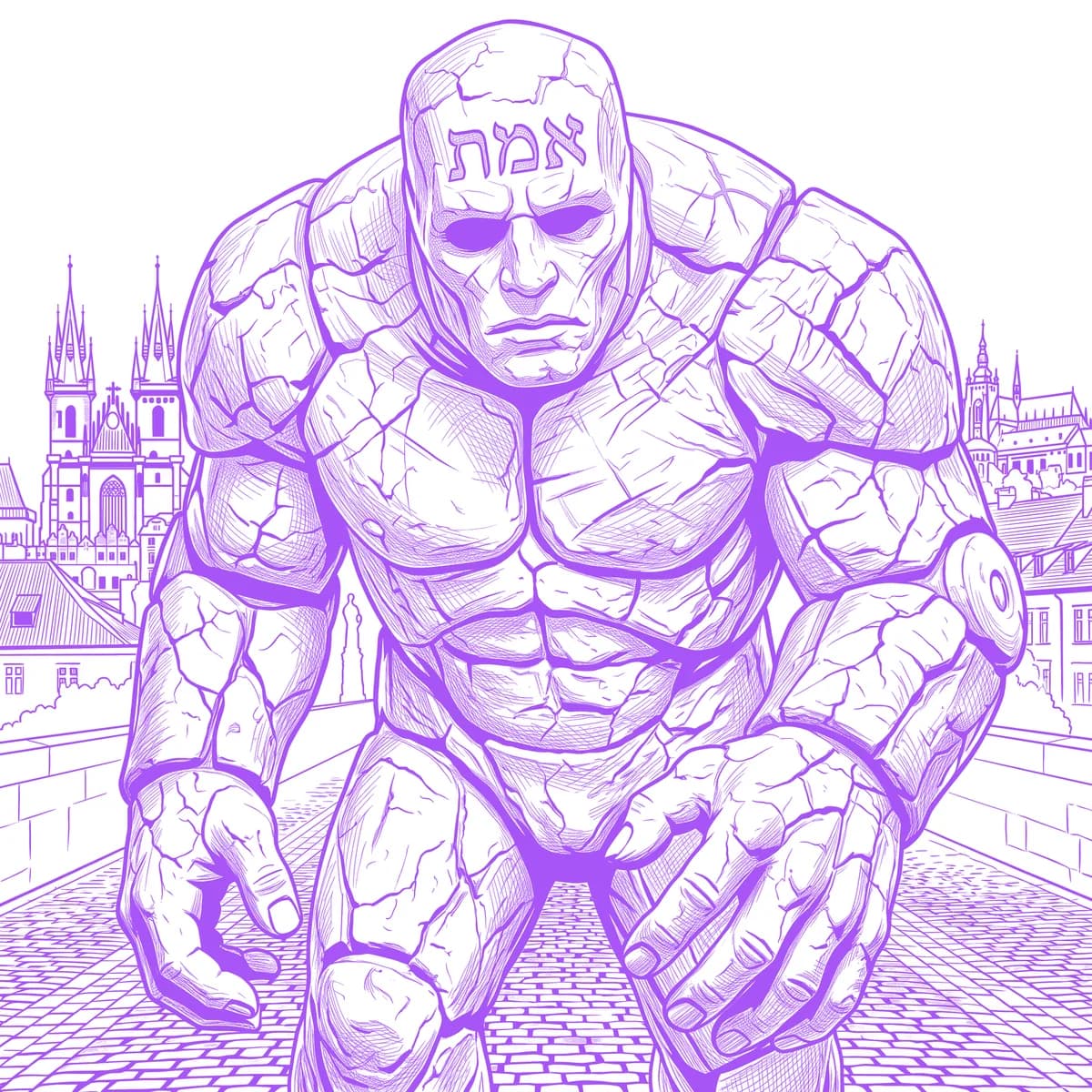 Golem Tattoo Stencil