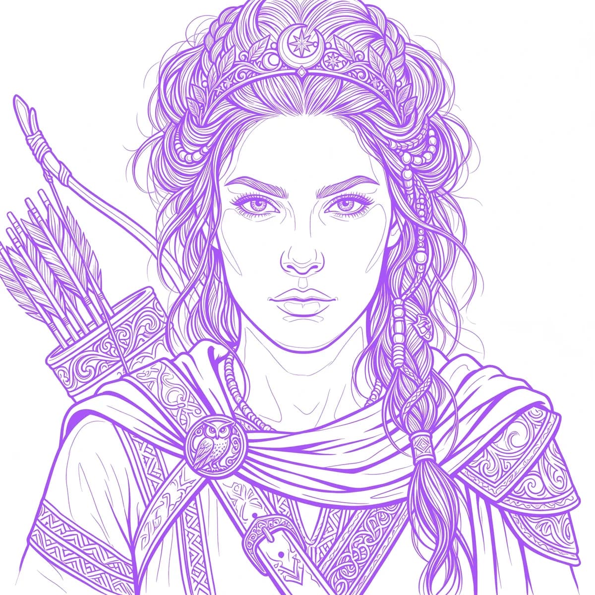 Greek Goddess Stencil