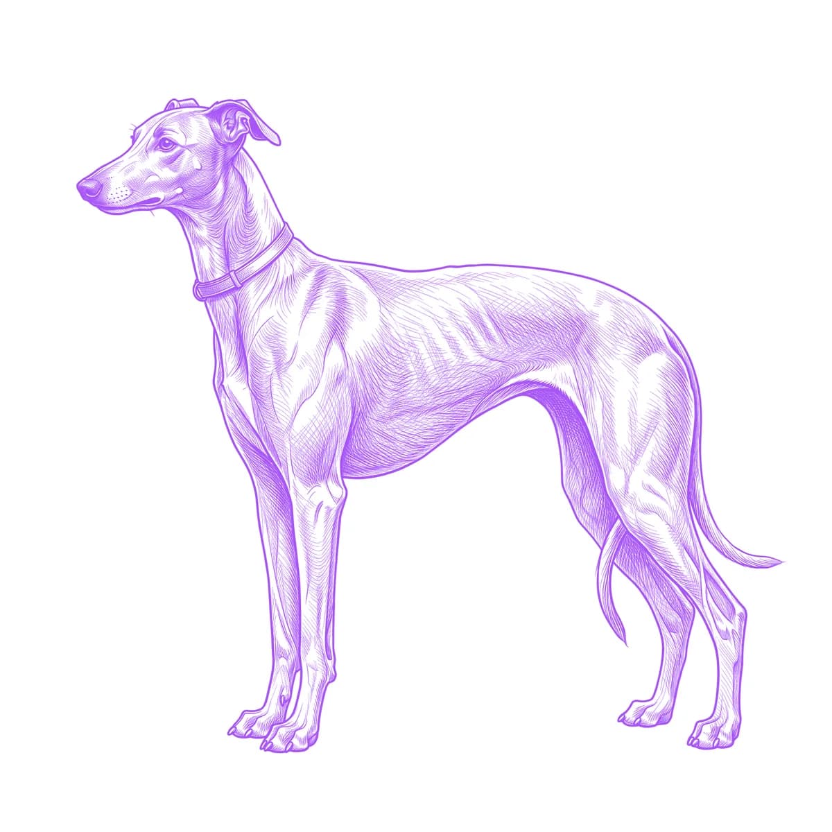 Greyhound Tattoo Stencil