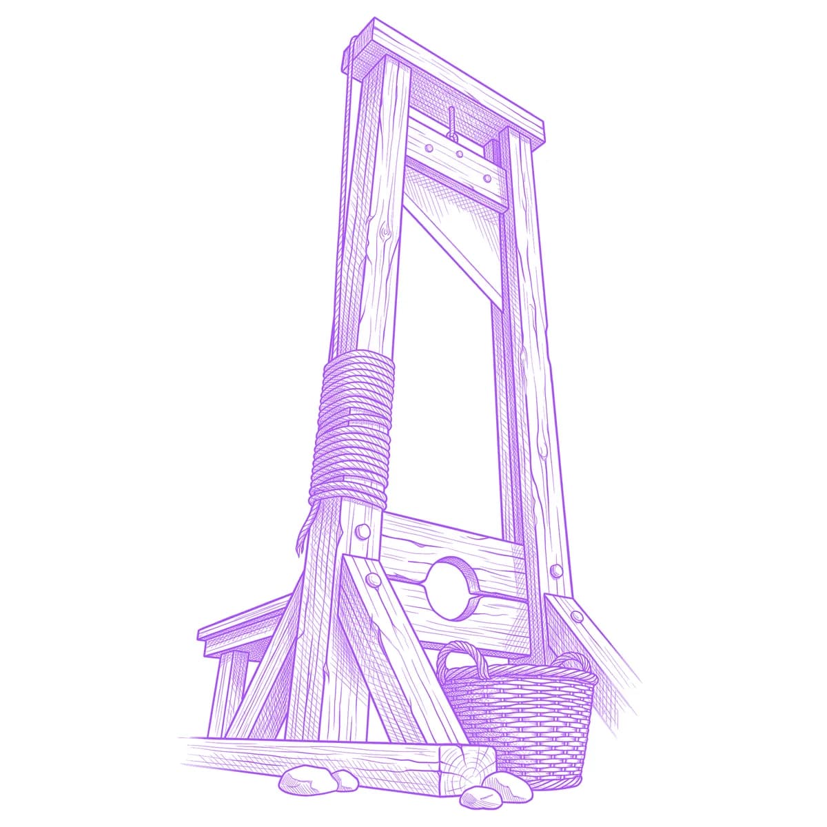 Guillotine Tattoo Stencil