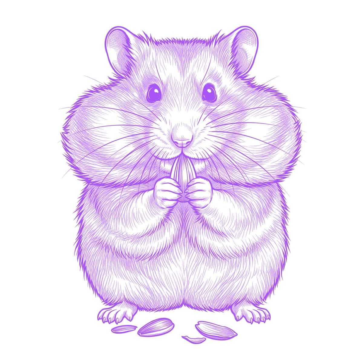 Hamster Tattoo Stencil