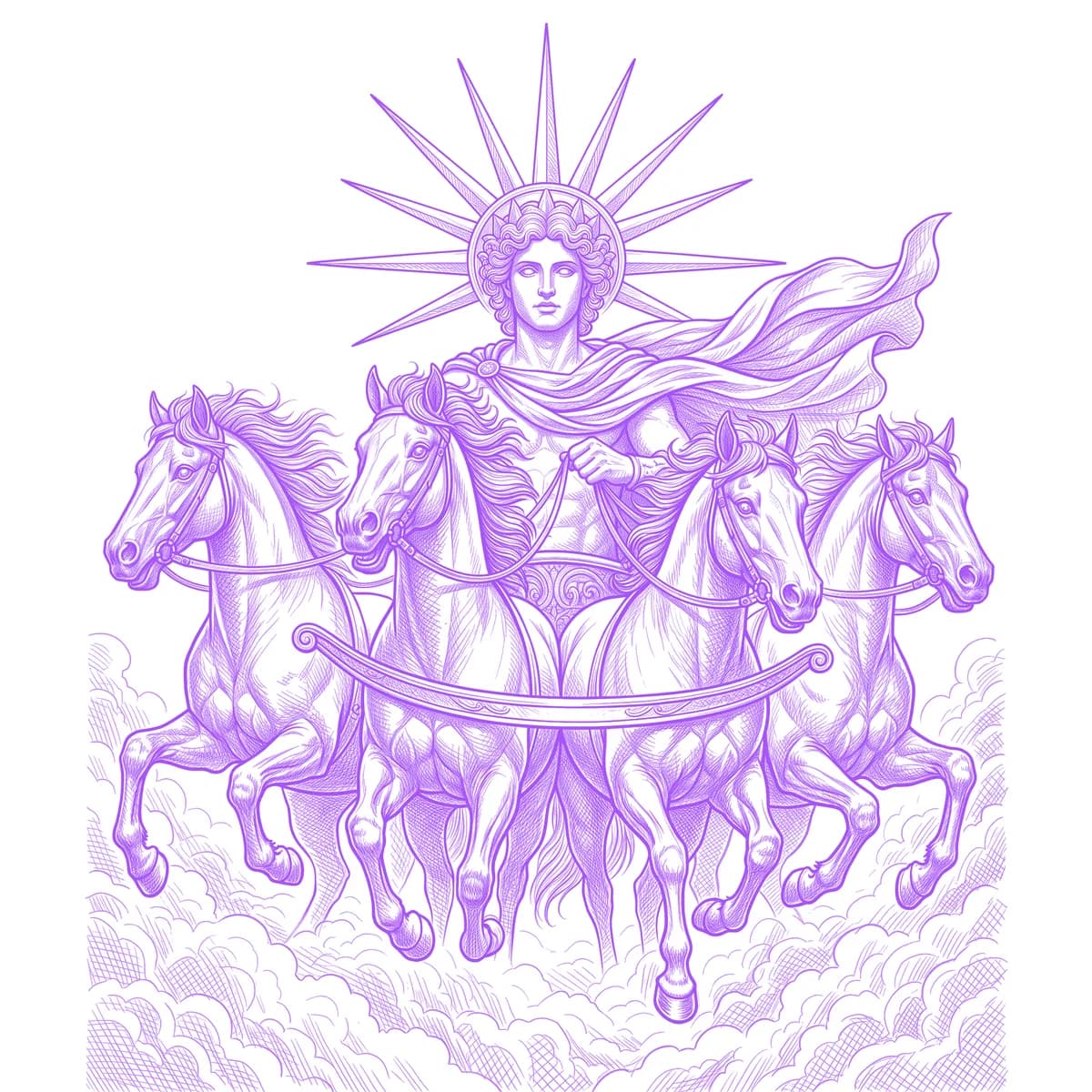 Helios Tattoo Stencil