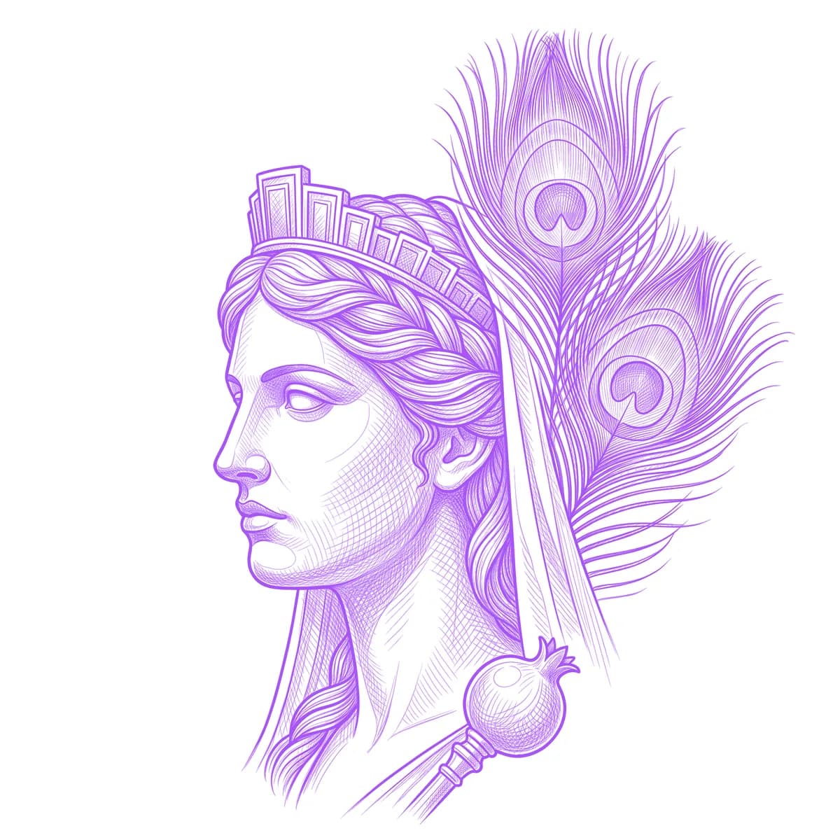 Hera Tattoo Stencil