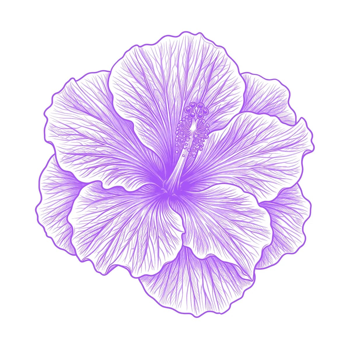 Hibiscus Stencil