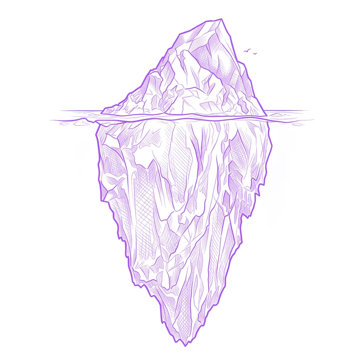 Iceberg Tattoo Stencil