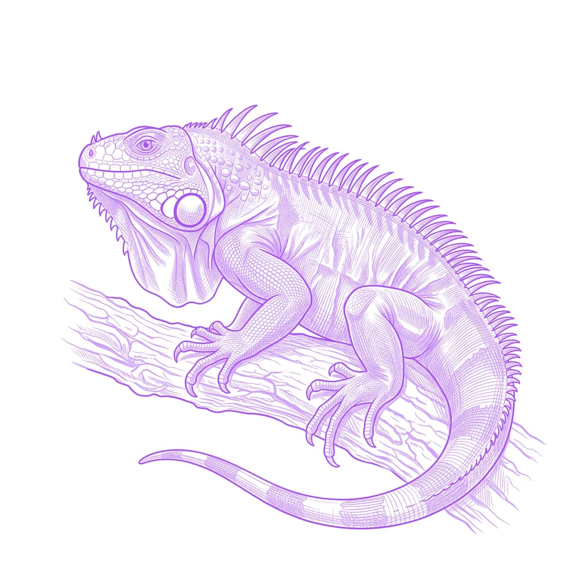 Iguana Tattoo Stencil
