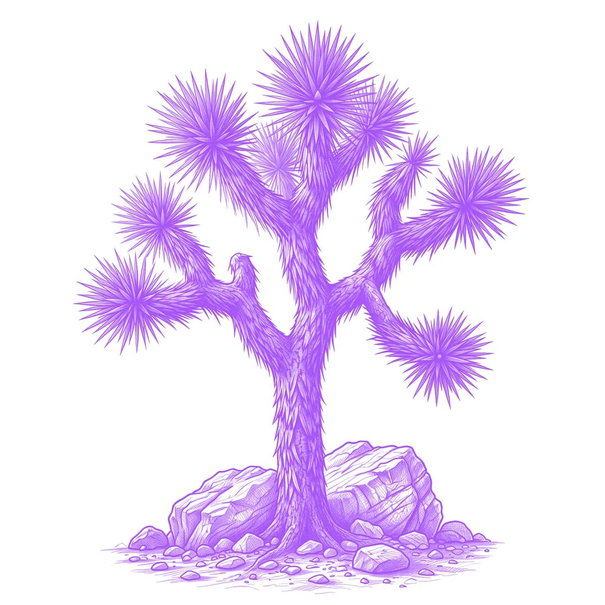 Joshua Tree Tattoo Stencil