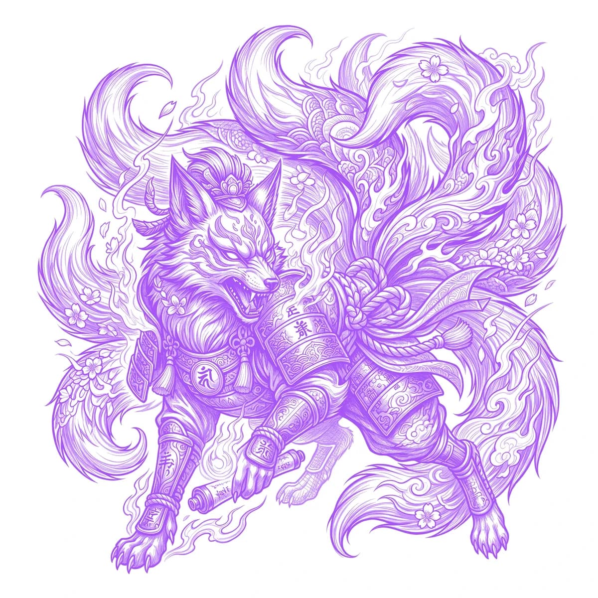 Kitsune Stencil